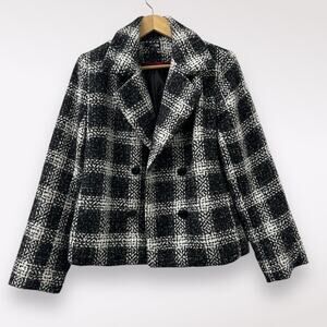 East 5th | Medium Plaid Posh Preppy Tweed Elegant‎ Jacket Buttoned Winter Formal